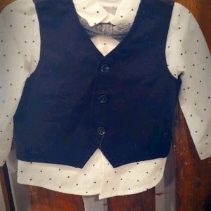 Boys dress shirt and vest.12 m. NWT